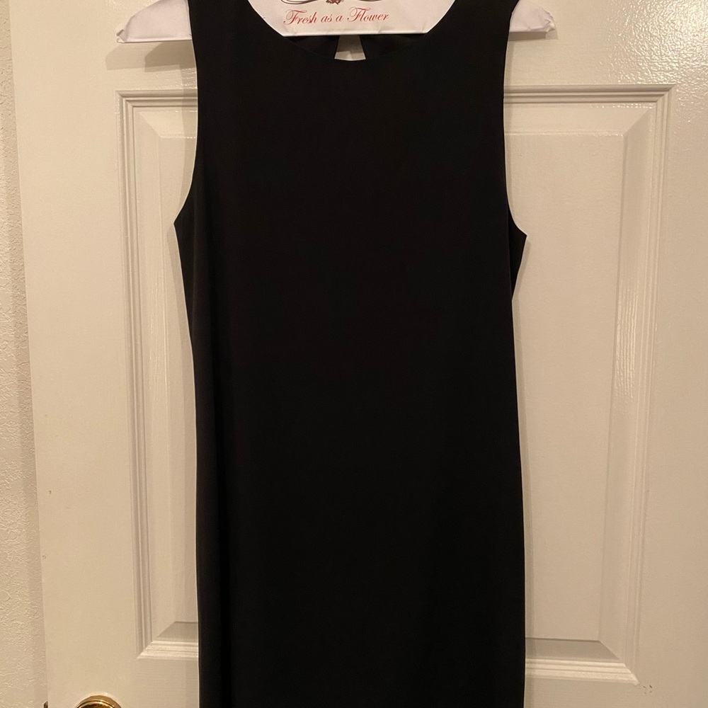 Alice + Olivia Black silk dress.